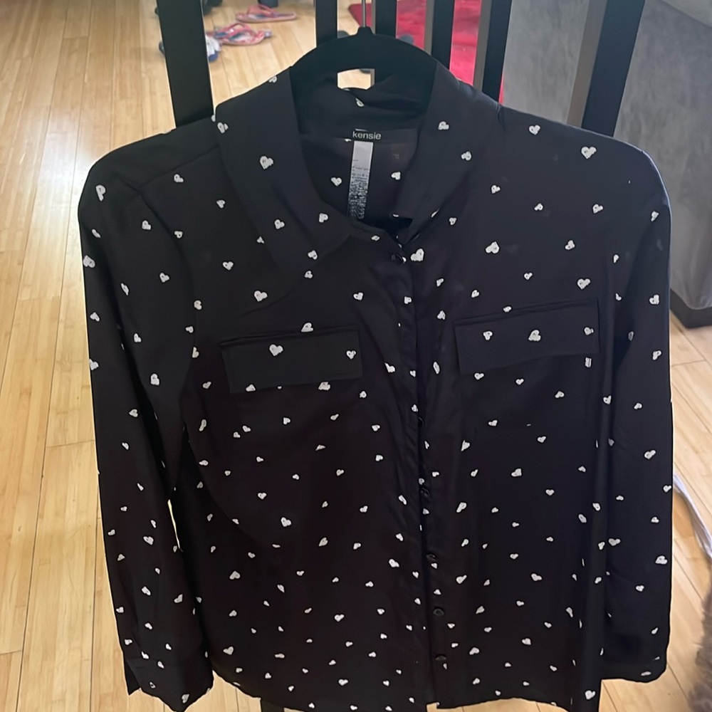 Super cute heart button down!